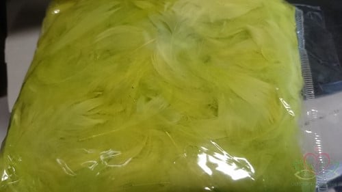 [A-010877] Veren Echte veertjes Limegroen 5 gram