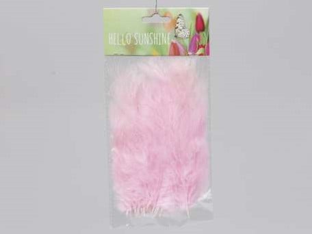 [A-013160] Veren Fluffy Echte veertjes Roze 15 cm 24 stuks