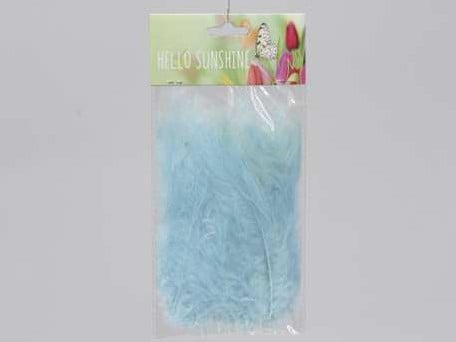 [A-013162] Veren Fluffy Echte veertjes LichtBlauw 10-15 cm 15 stuks
