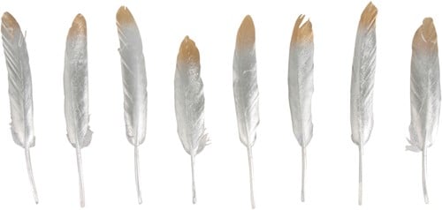 [A-016518] Deco-veren Goud Zilver 12-15 cm zakje 8 stuks