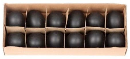 [A-022982] Kippeneieren Zwart 12 stuks leeggeblazen voor decoratie