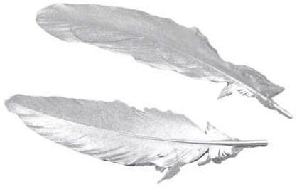 [A-023228] Ganzenveren Zilver 16-18 cm pak ca. 12 stuks