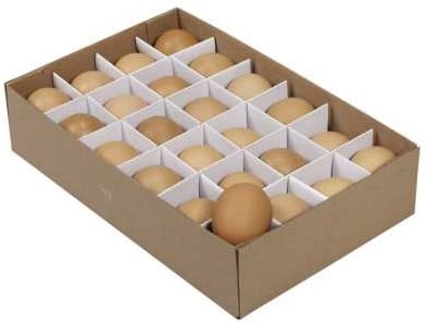 [A-023945] Kippeneieren Bruin 24 stuks leeggeblazen voor decoratie