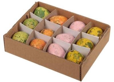 [A-023991] Kwarteleitjesmix 4 kleuren 12 stuks uitgeblazen voor decoratie