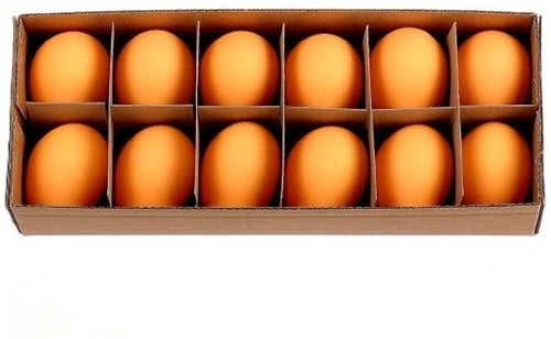 [A-027451] Kippeneieren Oranje 12 stuks leeggeblazen voor decoratie
