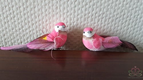 [A-013953] Vogeltje de luxe Hard Roze per stuk