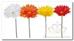 [A-005323] Gerbera Gevuld Rood Zijdenbloem 53 cm dia 10 cm per stuk