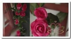 [A-005496] Zijden Rozen Guirlande 005 Fuchsia