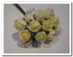 [A-006820] Mini Foam Roos Creme 2 cm Bundel