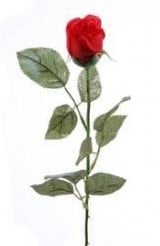 [A-007473] Zijden Roos Rood restant per stuk