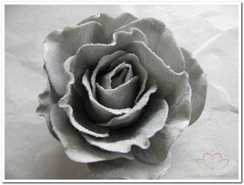 [A-008089] foam Rose Sophie 15cm snow Grey  DOOS12 voordeelpak