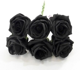 [A-011445] Foamroos Princess Emilia Zwarte Roos Bundel 6 stuks