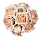 [A-011867] Foamroos Emilia Peach 6 cm bundel 7 stuks