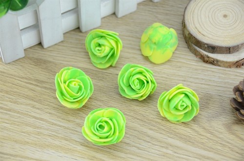 [A-011907] Foamroos Gemeleerd Los Groen 35 mm 50 stuks