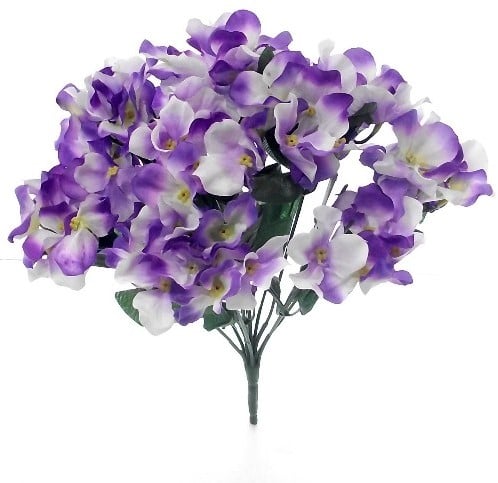 [A-013318] Hortensia Hydrangea Light Purple Zijdenbloem bundel 11 stuks 35 cm