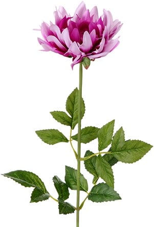 [A-013600] Dahlia Shaggy Purple Zijden per stuk