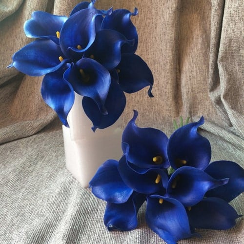[A-014252] Calla Real Touch Royal Blue 7 cm 37 cm lang per stuk