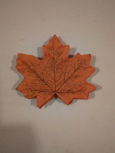 [A-014367] Blad Zijden Herfstblad Oranje I