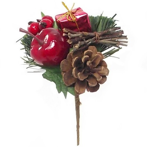 [A-014448] Kerstbijsteker Appel Cadeautje Besjes Dennenappel per stuk