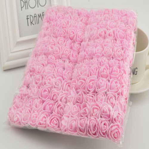 [A-015013] Mini Foam Roos Deep Pink 2,5 cm Zak 144 stuks