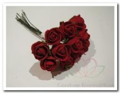 [A-015727] Mini Foam Roos Rood 2 cm Doos 144 stuks