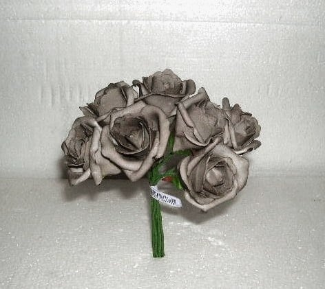 [A-015757] Foamroos Emilia Grey 6 cm doos 42 stuks 