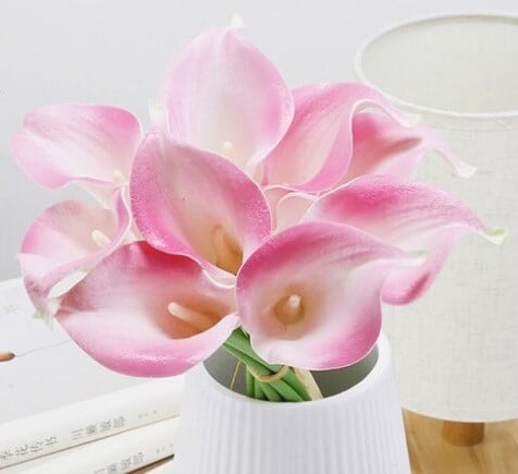 [A-015768] Calla Real Touch Wit Roze 7 cm 37 cm lang per stuk