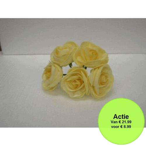 [A-015877] Ranonkels foam Geel 6 cm doos 30 stuks