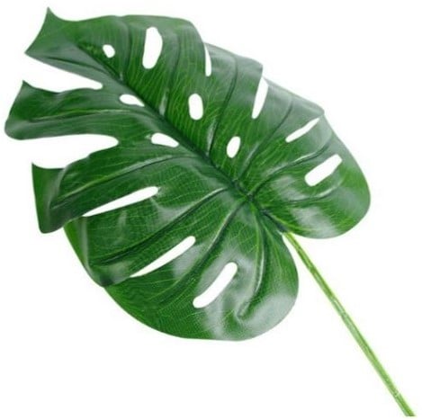 [A-016335] Monstera Blad Zijdenbloem per Stuk Botanical Style 24×40 cm