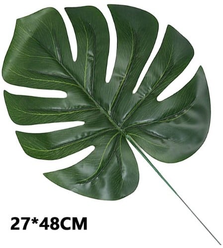 [A-016336] Monstera Blad Groot Zijdenbloem per Stuk Botanical Style 27×48 cm