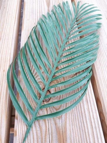 [A-016343] Varen Kunstblad Groen Plastic Botanical Style 55×19 cm per stuk