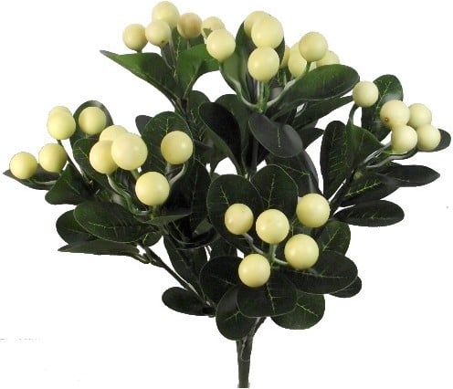 [A-016619] Besjesboeket Crème Kunstbloem 38 cm per stuk