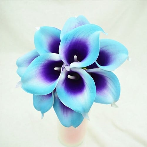 [A-022541] Calla Real Touch Frozen Blauw Purple 7 cm 37 cm per stuk
