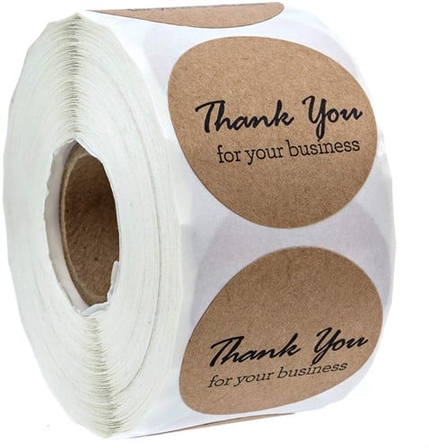 [A-019772] Sluitstickers Thank you for Your Business etiket rol 500 labels