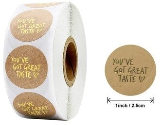 [A-022706] Sluitstickers You have great taste etiket rol 500 labels