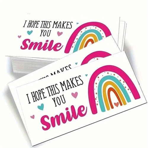 [A-025741] Kaartje Bedankkaartje Regenboog 8.9 x 5 cm