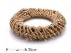 [A-022099] Krans van touw Rope Dikke krans 35 cm per stuk