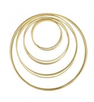 [A-022380] Metalen ring Goud gelakt diverse maten doos 12 stuks