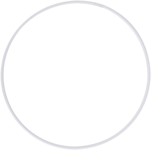 [A-023596] Metalen ring Wit gelakt 15 cm per stuk