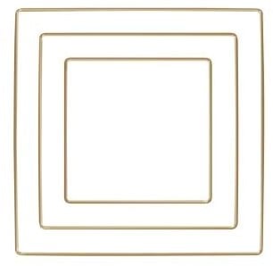 [A-023598] Metalen ring Goud gelakt vierKant gesorteerd 15 cm 20 cm 25 cm doos 3 stuks