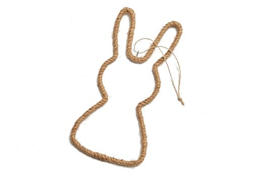 [A-025528] Haas frame met touw Rope Rabbit hanger 30 cm per stuk