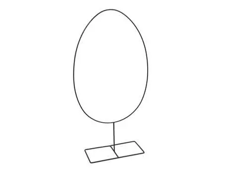 [A-025611] Metalen frame Ei op voet S 17x8x35 cm per stuk