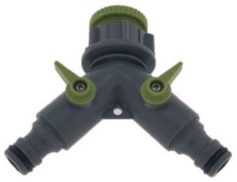 [A-022427] Green Arrow Universele Waterverdeler Y-Model 2-Weg direct op slang of kraan
