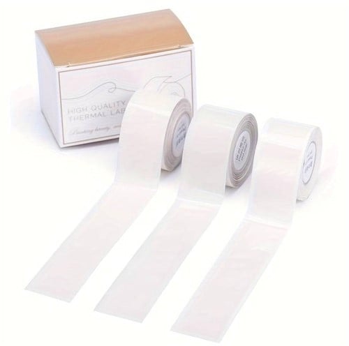 [A-025935] Thermische labels Blanco etiketten voor thermal labelprinters Phomemo D50 Transparant doorlopend rol
