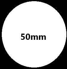 [A-027413] Thermische labels Blanco etiketten voor thermal labelprinters M110 M110S M120 M200 M220 M221 Wit rond 50 mm rol 140 stuks