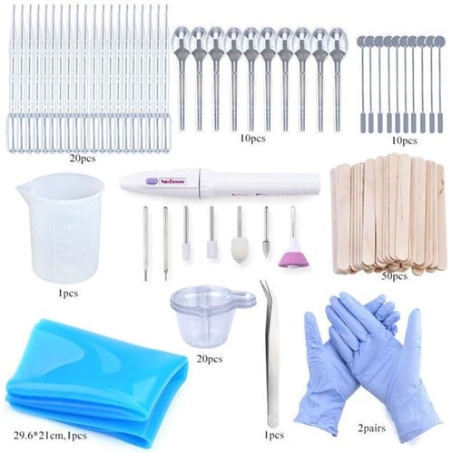 [A-024254] Gereedschapset voor epoxy hars techniek voor epoxy resin en andere hobby's