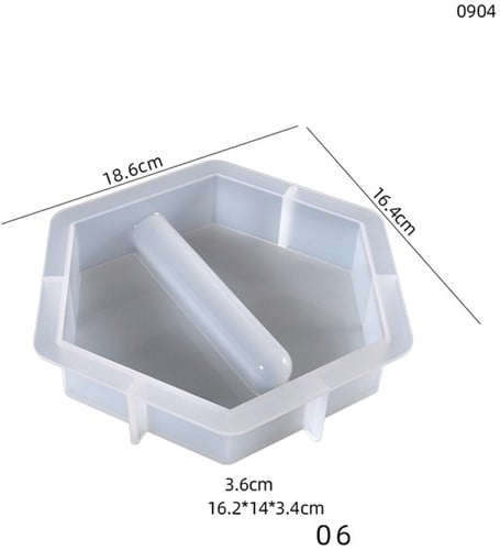 [A-024312] Siliconenmal 6hoekig 06 voor reageerbuis Epoxy resin 16 cm per stuk