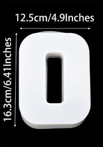 [A-024331] Siliconenmal Cijfer 0 voor Epoxy resin, zeep en kaarsen 16 cm per stuk