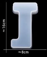 [A-024386] Siliconenmal Letter J voor Epoxy resin, zeep en kaarsen 16 cm per stuk