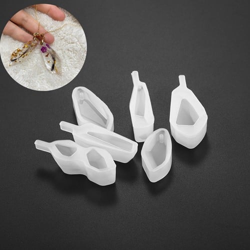 [A-024424] Siliconenmal Set sieraden of sleutelhanger Epoxy resin set van 5